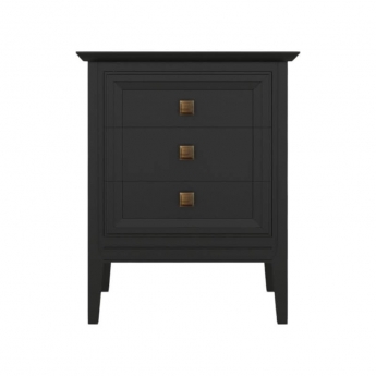 Тумба прикроватная Aletan Tesoro (Алетан Тесоро), 3 ящика, Чёрный, T303BL