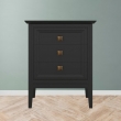 Тумба прикроватная Aletan Tesoro (Алетан Тесоро), 3 ящика, Чёрный, T303BL - Фото 4