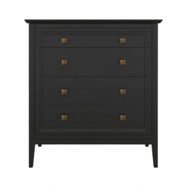 Комод Aletan Tesoro (Алетан Тесоро), 4 ящика, Чёрный, T404BL