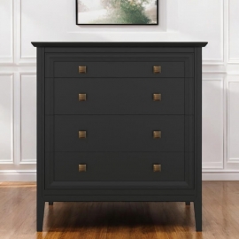Комод Aletan Tesoro (Алетан Тесоро), 4 ящика, Чёрный, T404BL
