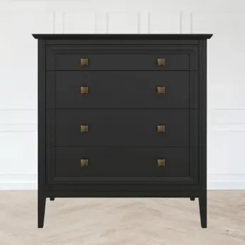 Комод Aletan Tesoro (Алетан Тесоро), 4 ящика, Чёрный, T404BL