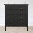 Комод Aletan Tesoro (Алетан Тесоро), 4 ящика, Чёрный, T404BL - Фото 3
