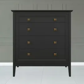 Комод Aletan Tesoro (Алетан Тесоро), 4 ящика, Чёрный, T404BL