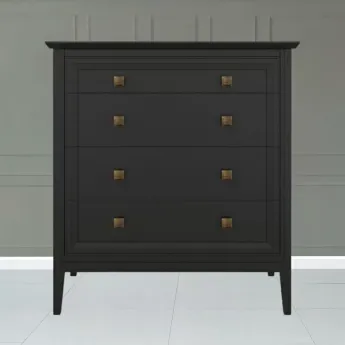 Комод Aletan Tesoro (Алетан Тесоро), 4 ящика, Чёрный, T404BL