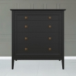 Комод Aletan Tesoro (Алетан Тесоро), 4 ящика, Чёрный, T404BL - Фото 5