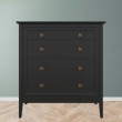 Комод Aletan Tesoro (Алетан Тесоро), 4 ящика, Чёрный, T404BL - Фото 6