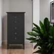 Комод высокий Aletan Tesoro (Алетан Тесоро), 5 ящиков, Чёрный, T315BL - Фото 5