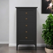 Комод высокий Aletan Tesoro (Алетан Тесоро), 5 ящиков, Чёрный, T315BL - Фото 2