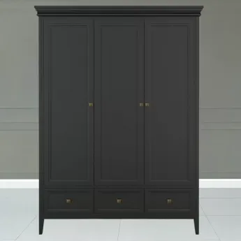Шкаф Aletan Tesoro (Алетан Тесоро), 3-дверный, 3 ящика, Черный, T803BL