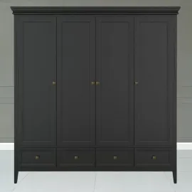 Шкаф Aletan Tesoro (Алетан Тесоро), 4-дверный, 4 ящика, Черный, T804BL