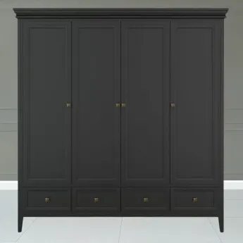 Шкаф Aletan Tesoro (Алетан Тесоро), 4-дверный, 4 ящика, Черный, T804BL