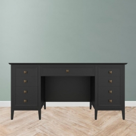 Стол письменный Aletan Tesoro (Алетан Тесоро), 8 ящиков, Чёрный, T709BL