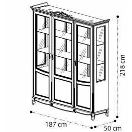 Витрина 3-дверная Fantasia Noce Camelgroup