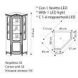 Витрина угловая Fantasia Noce Camelgroup, левая - Фото 3
