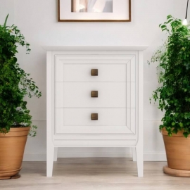 Тумба прикроватная Aletan Tesoro (Алетан Тесоро), 3 ящика, Белый, T303W