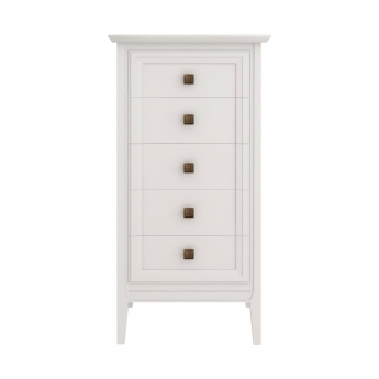 Комод высокий Aletan Tesoro (Алетан Тесоро), 5 ящиков, Белый, T315W