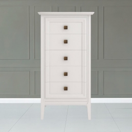 Комод высокий Aletan Tesoro (Алетан Тесоро), 5 ящиков, Белый, T315W