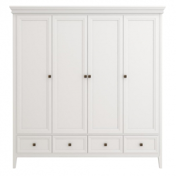 Шкаф Aletan Tesoro (Алетан Тесоро), 4-дверный, 4 ящика, Белый, T804W