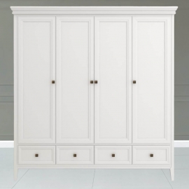 Шкаф Aletan Tesoro (Алетан Тесоро), 4-дверный, 4 ящика, Белый, T804W