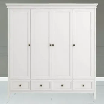 Шкаф Aletan Tesoro (Алетан Тесоро), 4-дверный, 4 ящика, Белый, T804W