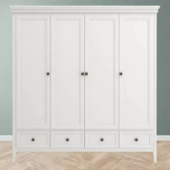 Шкаф Aletan Tesoro (Алетан Тесоро), 4-дверный, 4 ящика, Белый, T804W