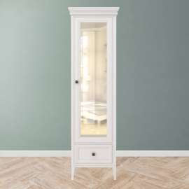 Витрина 1-дверная Aletan Tesoro (Алетан Тесоро), Белый, левая, 1 ящик, T601L/W