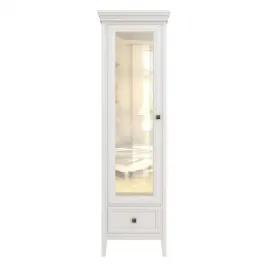 Витрина 1-дверная Aletan Tesoro (Алетан Тесоро), Белый, правая, 1 ящик, T601R/W