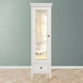 Витрина 1-дверная Aletan Tesoro (Алетан Тесоро), Белый, левая, 1 ящик, T601R/W