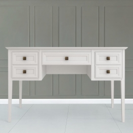 Стол письменный Aletan Tesoro (Алетан Тесоро), 5 ящиков, узкий, Белый, T704W