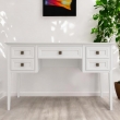 Стол письменный Aletan Tesoro (Алетан Тесоро), 5 ящиков, узкий, Белый, T704W - Фото 5