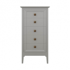 Комод высокий Aletan Tesoro (Алетан Тесоро), 5 ящиков, Серый, T315G