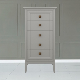 Комод высокий Aletan Tesoro (Алетан Тесоро), 5 ящиков, Серый, T315G