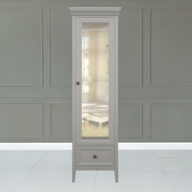 Витрина 1-дверная Aletan Tesoro (Алетан Тесоро), Серый, левая, 1 ящик, T601L/G