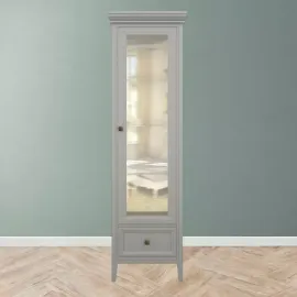 Витрина 1-дверная Aletan Tesoro (Алетан Тесоро), Серый, левая, 1 ящик, T601L/G