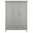 Шкаф Aletan Tesoro (Алетан Тесоро), 3-дверный, 3 ящика, Серый, T803G - Фото 1