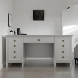 Стол письменный Aletan Tesoro (Алетан Тесоро), 8 ящиков, Серый, T709G