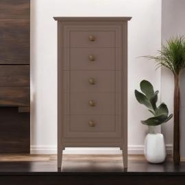 Комод высокий Aletan Tesoro (Алетан Тесоро), 5 ящиков, Коричневый, T315Q