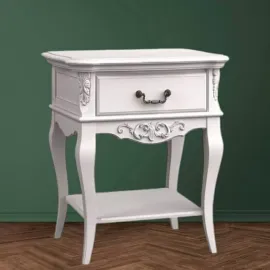 Тумба прикроватная Aletan Marlette (Алетан Марлетт), 3 ящика, Слоновая кость, В301