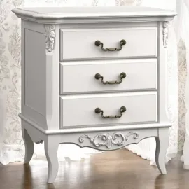 Тумба прикроватная Aletan Marlette (Алетан Марлетт), 3 ящика, Слоновая кость, В303