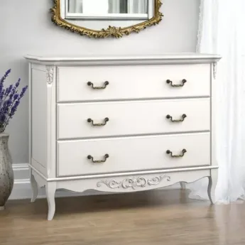 Комод Aletan Marlette (Алетан Марлетт), 3 ящика, Слоновая кость, B401