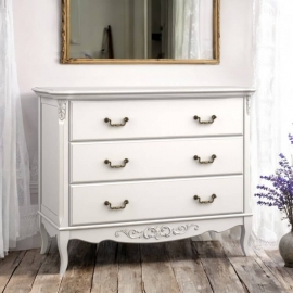 Комод Aletan Marlette (Алетан Марлетт), 3 ящика, Слоновая кость, B401