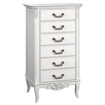 Высокий комод Aletan Marlette (Алетан Марлетт), 6 ящиков, Слоновая кость, B406