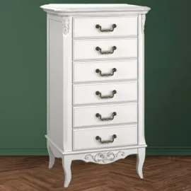 Высокий комод Aletan Marlette (Алетан Марлетт), 6 ящиков, Слоновая кость, B406