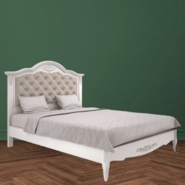 Кровать 120x200 Aletan Marlette (Алетан Марлетт), мягкое изголовье, Слоновая кость, В212