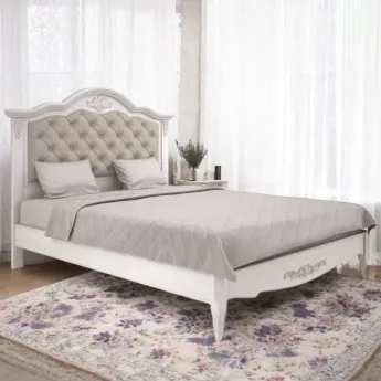 Кровать 180x200 Aletan Marlette (Алетан Марлетт), мягкое изголовье, Слоновая кость, В218