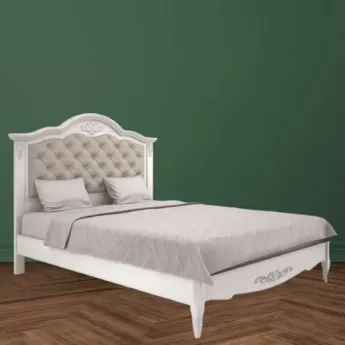 Кровать 160x200 Aletan Marlette (Алетан Марлетт), мягкое изголовье, Слоновая кость, В216