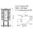 Витрина угловая Camelgroup Fantasia Bianco Antico левая - Фото 2