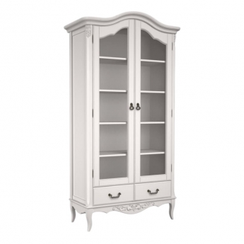 Библиотека Aletan Marlette (Алетан Марлетт), 2-дверная, Слоновая кость, полки дерево, B604