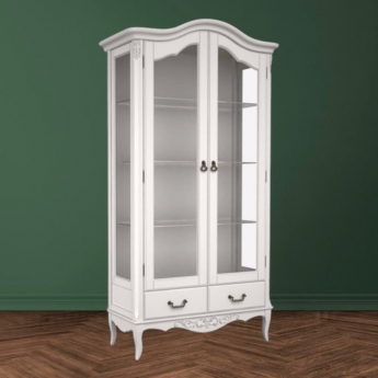 Витрина Aletan Marlette (Алетан Марлетт), 2-дверная, 2 ящика, Слоновая кость, B603