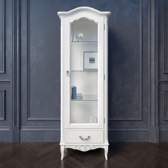 Витрина 1-дверная Aletan Marlette (Алетан Марлетт), Слоновая кость, правая, с зеркало, 1 ящик, В601/1